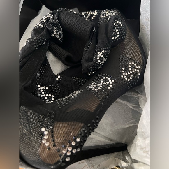 BLING BLING STILETTO BOOT IN BLACK - Picture 7 of 7